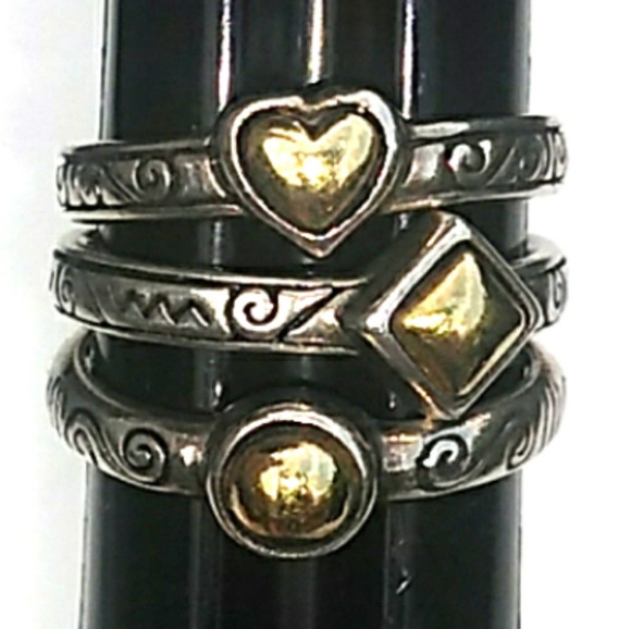 BRIGHTON *SOLID* Sterling Silver Etched Ring Trip - Picture 8 of 8